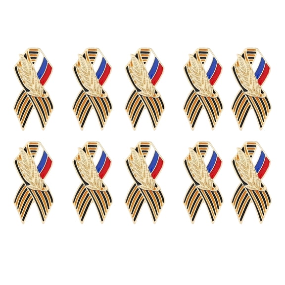Patriotic Russia Victory Day Commemorative Pin Secure Closure Badge Brooch