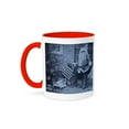 thumbnail image 1 of 3dRose, Patriotic Santa - Vintage Christmas  Cyan Tone, 15oz Two-Tone Red Mug, 1 of 3