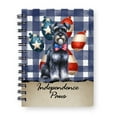 thumbnail image 1 of Patriotic Schnauzer 4th of July Independence Paws Spiral Bound Journal Miniature Schnauzer Dog Lover 5x7in Spiral Notebook - 02010, 1 of 5
