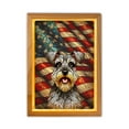 thumbnail image 1 of Patriotic Schnauzer Stained Glass Portrait American Flag Acrylic Plaque with Wood Photo Frame Box Miniature Schnauzer Dog Lover Light Box - 01010, 1 of 5