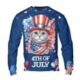 thumbnail image 1 of Patriotic Scottish Fold Celebrates 4th of July All Over Print 3D Sweatshirt Unisex Merch Cat Lover Kitten Owner Gifts - 02009, 1 of 6