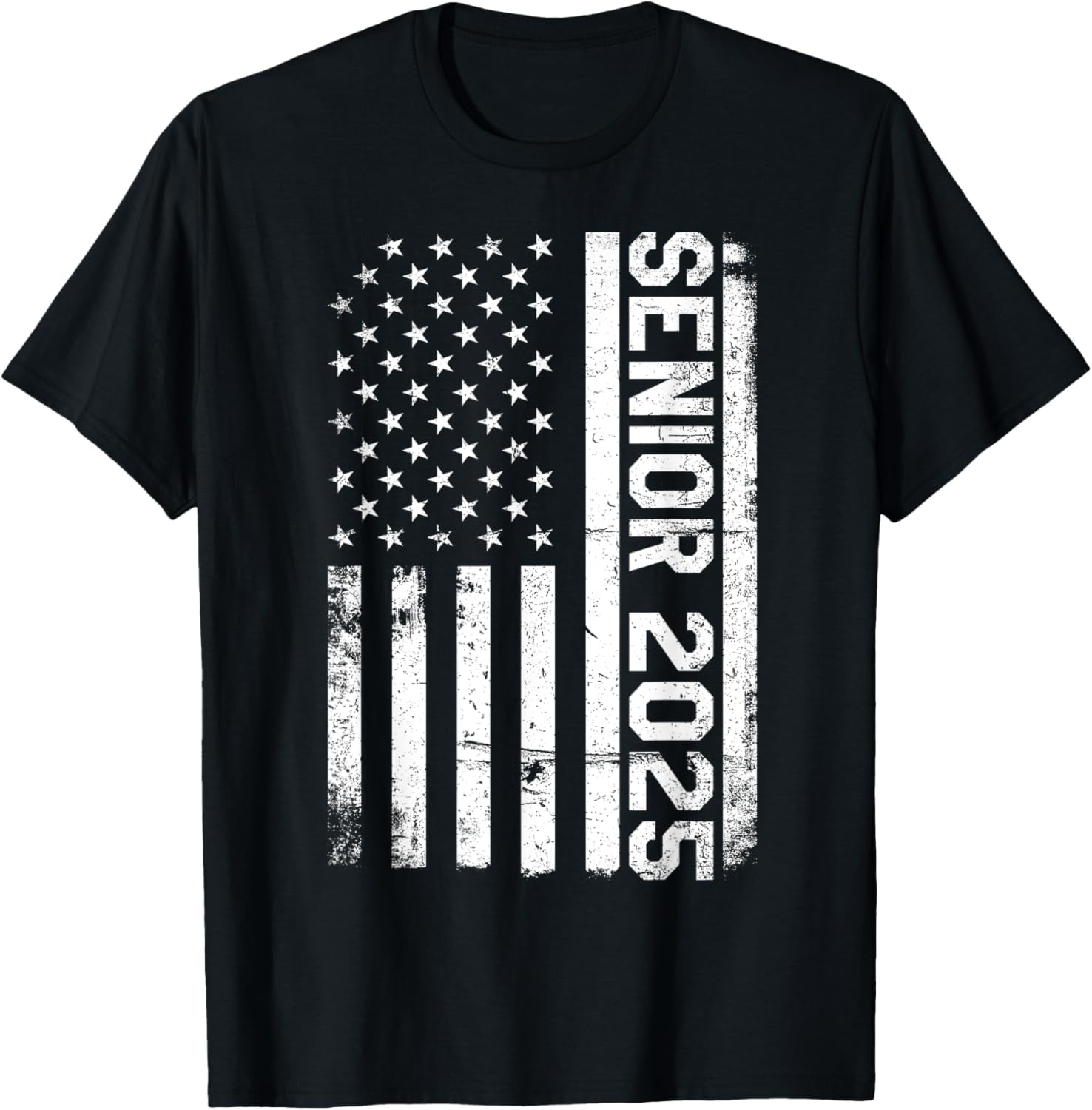 Patriotic Senior 2025 USA Flag Vintage Senior Class of 2025 TShirt