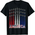 thumbnail image 1 of Patriotic Shirts For Men Jet 4th Of July Shirts For Men USA T-Shirt Tops Tee, 1 of 4