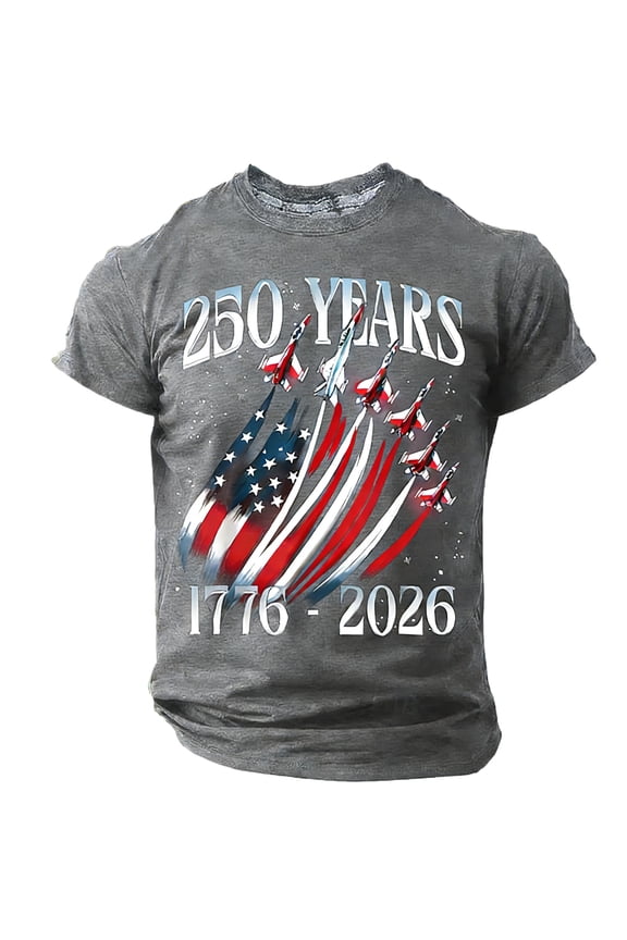 Patriotic Shirts for Men American Flag Printed Tops Plus Size Short Sleeve Fashion Golf Parade Polo Shirts 2026 Gray XL