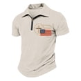thumbnail image 1 of Patriotic Shirts for Men American Flag Short Sleeve Henley Neck Tees Memorial Day Freedom Vintage T-Shirts, XXL, 1 of 4