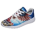 thumbnail image 1 of Patriotic Shoes American Flag Eagle Print Sneakers Lightweight Comfortable Running Shoes for Men Women White Size 8.5, 1 of 7