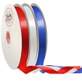 thumbnail image 1 of Patriotic Single Face Satin Ribbon Set, Red, White & Blue, 5/8" x 300 Yards by Gwen Studios, 1 of 3