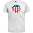 thumbnail image 1 of Patriotic Smiley Face White T-Shirt - Small, 1 of 1