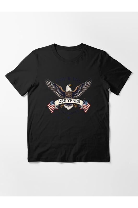 Patriotic Soaring Bird: Courage Honor Freedom Spirit Vintage Pride Unisex T-Shirt up to Size 5XL