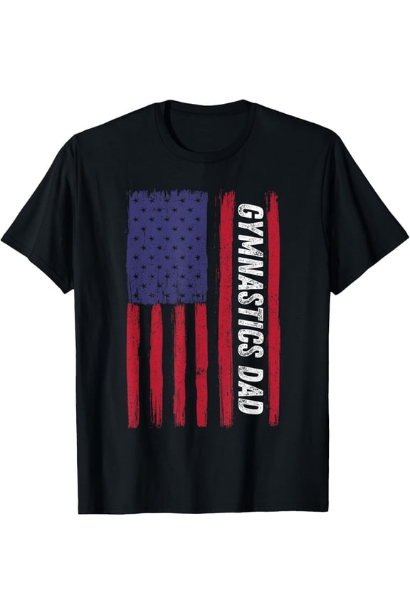 Patriotic Sports American USA Flag Gymnastics Dad Team Gear T-Shirt mens t shirt,black,women,funny,misfits,men,journey