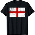 thumbnail image 1 of Patriotic St George Cross Flag Unisex Distressed Graphic Short Sleeve T-Shirt, 1 of 6