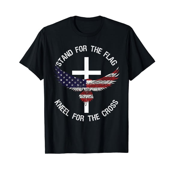 Patriotic Stand For The Flag Kneel For The Cross Shirt