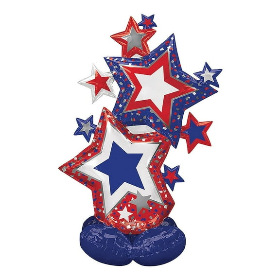 Patriotic Star Cluster 59" Mylar Balloon