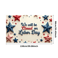 thumbnail image 1 of Patriotic Star Design Labor Day Closure Banner for Business Announcements Holiday Decorations Public Notices, 1 of 6