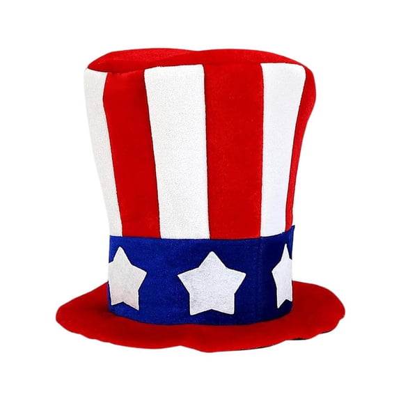 Patriotic Star Hat Christmas Tree Topper, 8.67 x 7.09 x 2.17 in, Lightweight for Easy Installation, Festive Holiday Decor for Home or Party