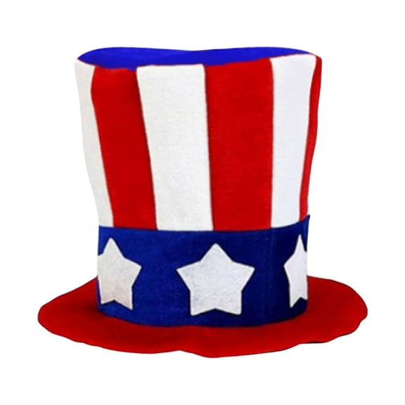 Patriotic Star Hat Tree Topper Decoration, 4th of July Tree Topper for Red White Blue Decorations, Halloween Trees Decorations Christmas Trees Toppers for Holiday Party Supplies,11x12 Inch