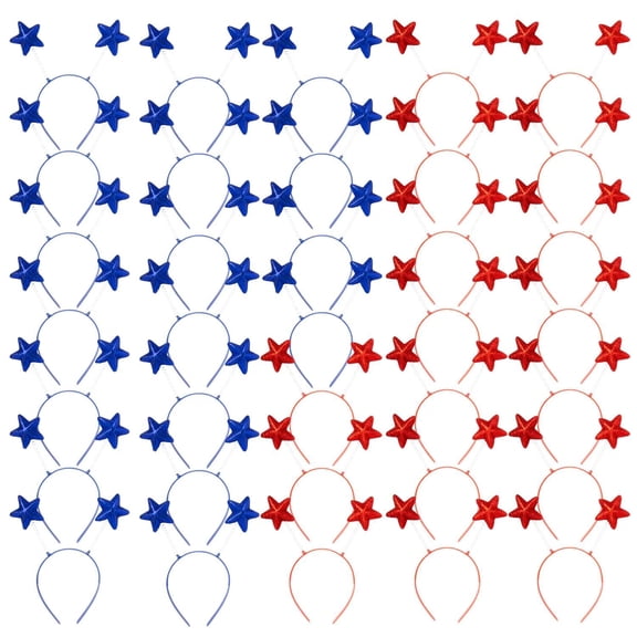 5" Bulk 120 Pc. Patriotic Red & Blue Star Head Bopper Assortment