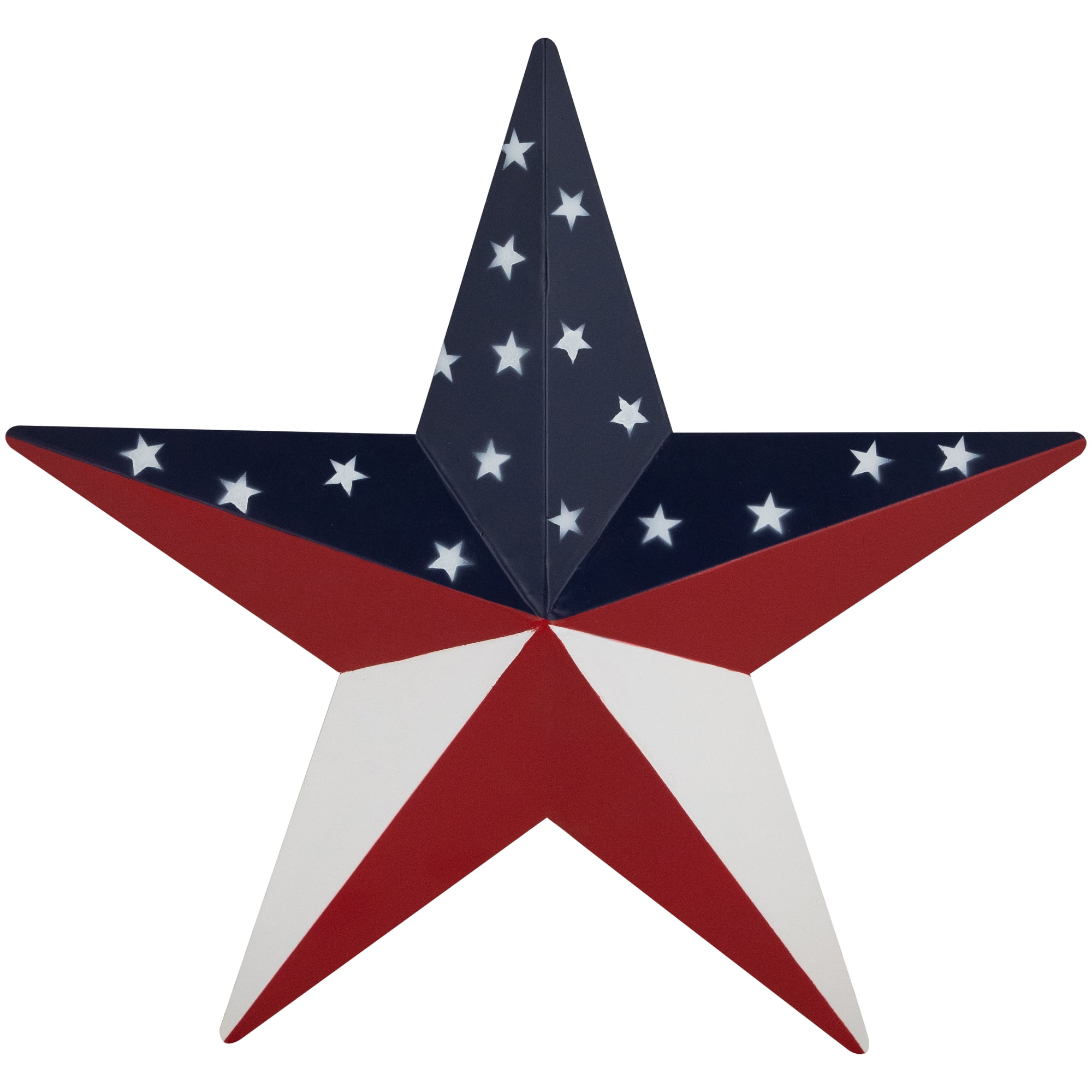 Patriotic Red, White, and Blue Metal Star Wall Decoration