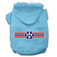 thumbnail image 1 of Patriotic Star Paw Screen Print Pet Hoodies, Baby Blue - Extra Large, 1 of 1