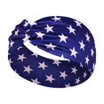 thumbnail image 1 of Patriotic Star Stripe Headband Knotted Wide Hair Band for Independence Day Parade Party Festival Celebration, 1 of 2
