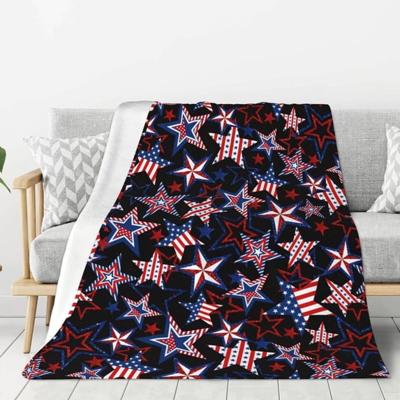 Patriotic Star & Stripes Quilting Fabric, American Flag Themed Craft Fabric for DIY Sewing Projects, Home Decor, Table Linens, and Patriotic Holiday Decorations, Premium Soft Woven Material