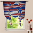 thumbnail image 1 of Patriotic Stars And Stripes Pattern Window Curtain for Living Room Roman Curtain Kitchen Tie-up Curtains Adjustable Drapes, 1 of 5