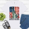 thumbnail image 1 of Patriotic Statue of Liberty Graphic T-Shirt, Adult Unisex Short Sleeve Tee, White, XL, 1 of 6