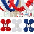 thumbnail image 1 of Patriotic Streamers Garland Red White Blue, 157FT Decorations Hanging Banners Graduation, Parties, 1 of 6