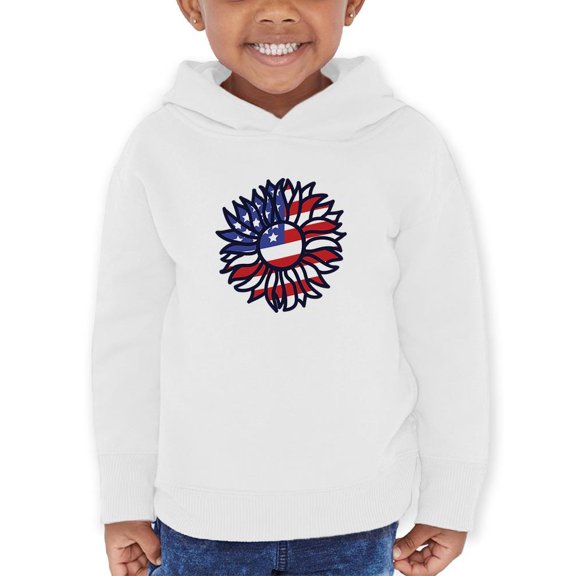 Patriotic Sunflower Bold Lineart Hoodie Toddler -Image by Shutterstock,  4 Toddler