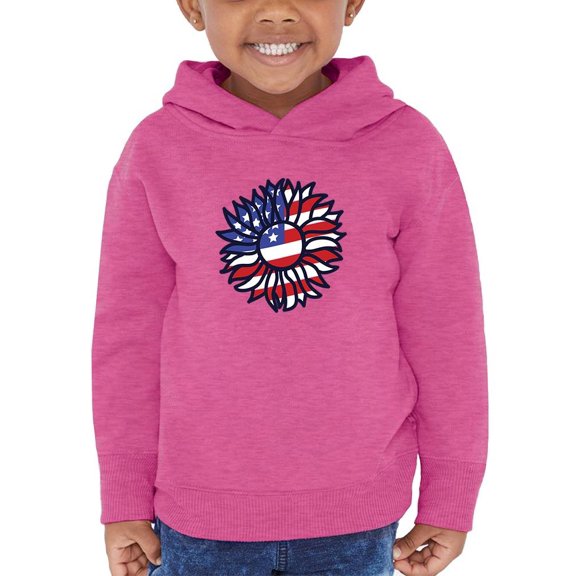Patriotic Sunflower Bold Lineart Hoodie Toddler -Image by Shutterstock, 4 Toddler