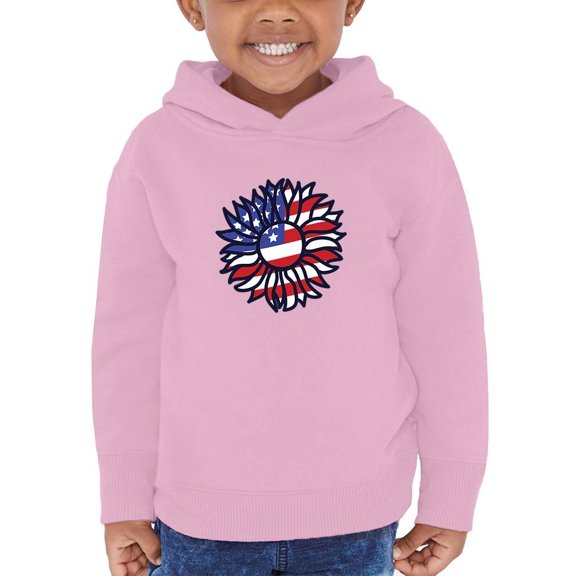 Patriotic Sunflower Bold Lineart Hoodie Toddler -Image by Shutterstock, 5 Toddler