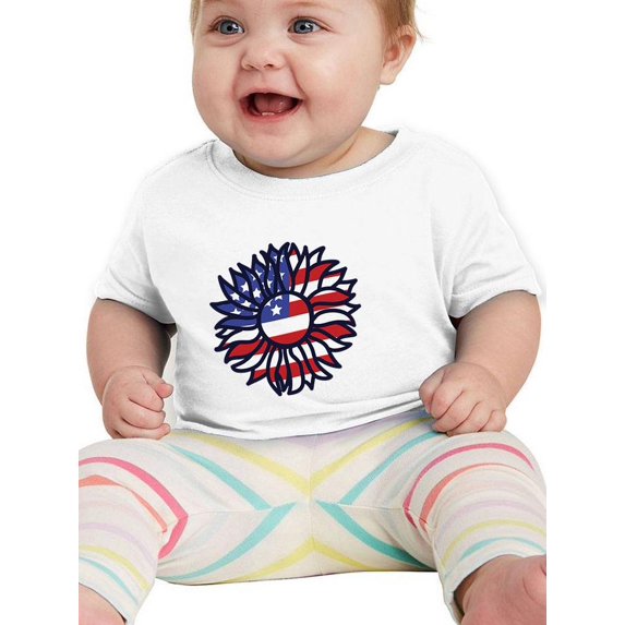 Patriotic Sunflower Bold Lineart T-Shirt Infant -Image by Shutterstock, 12 Months