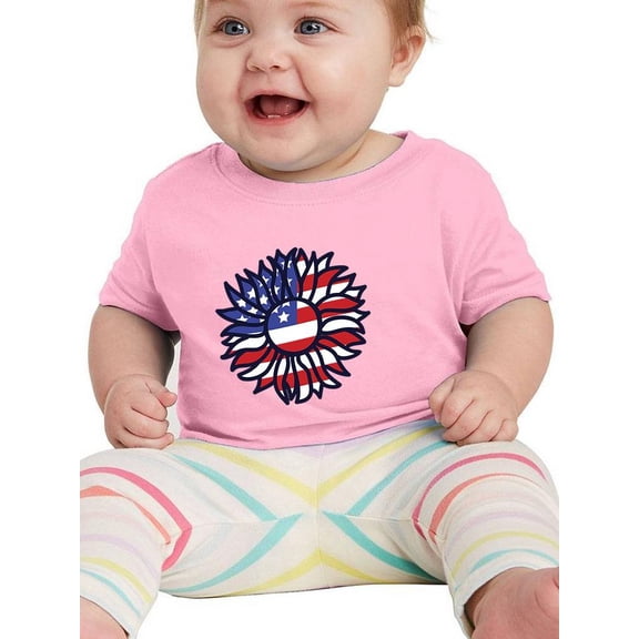 Patriotic Sunflower Bold Lineart T-Shirt Infant -Image by Shutterstock,  24 Months