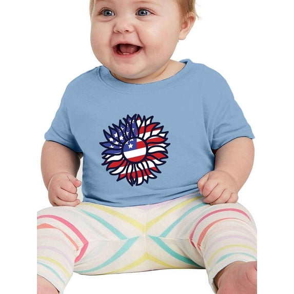 Patriotic Sunflower Bold Lineart T-Shirt Infant -Image by Shutterstock, 6 Months