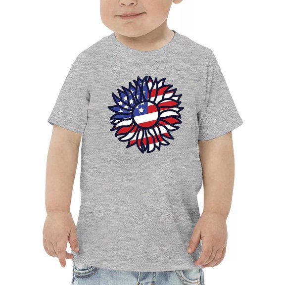 Patriotic Sunflower Bold Lineart T-Shirt Toddler -Image by Shutterstock,  3 Toddler