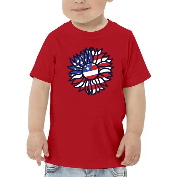 Patriotic Sunflower Bold Lineart T-Shirt Toddler -Image by Shutterstock,  4 Toddler