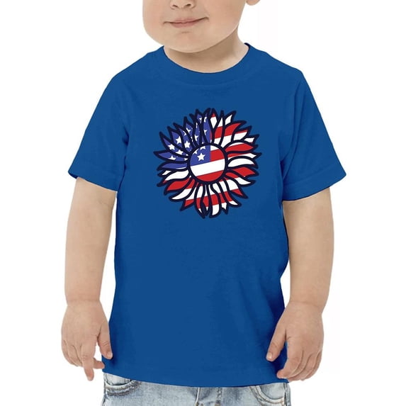 Patriotic Sunflower Bold Lineart T-Shirt Toddler -Image by Shutterstock, 5 Toddler