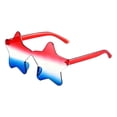 thumbnail image 1 of Patriotic Sunglasses, Red White Blue Star Heart Shaped Rimless Gradient Sunglasses, 4th of July Memorial Day Party Favors, Fun Novelty Sunglasses for Indoor Outdoor Patriotic Holiday Party Supplies, 1 of 6