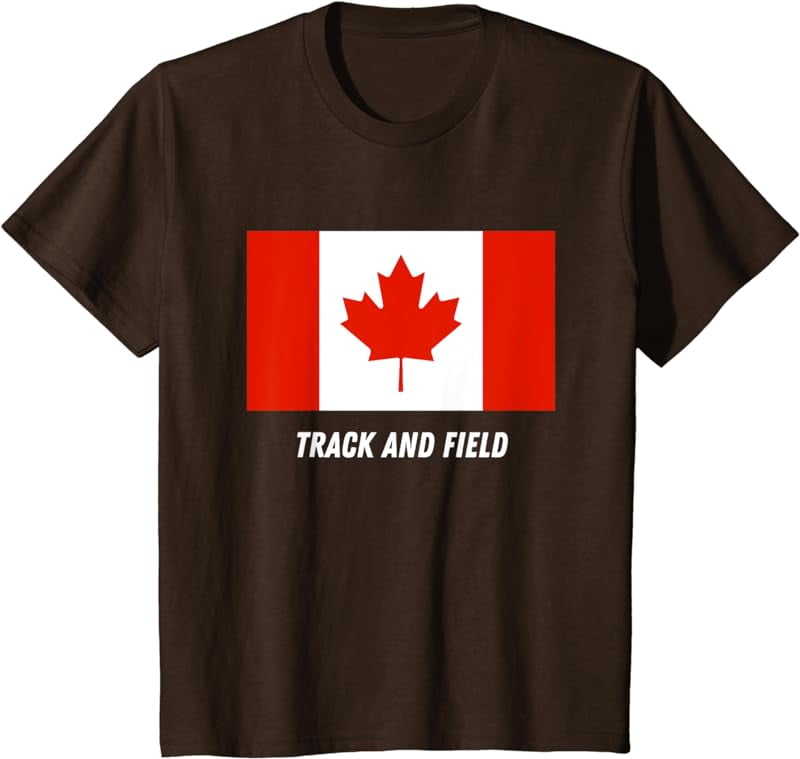 Patriotic Support Track and Field Canada Team Sport Canadian TShirt