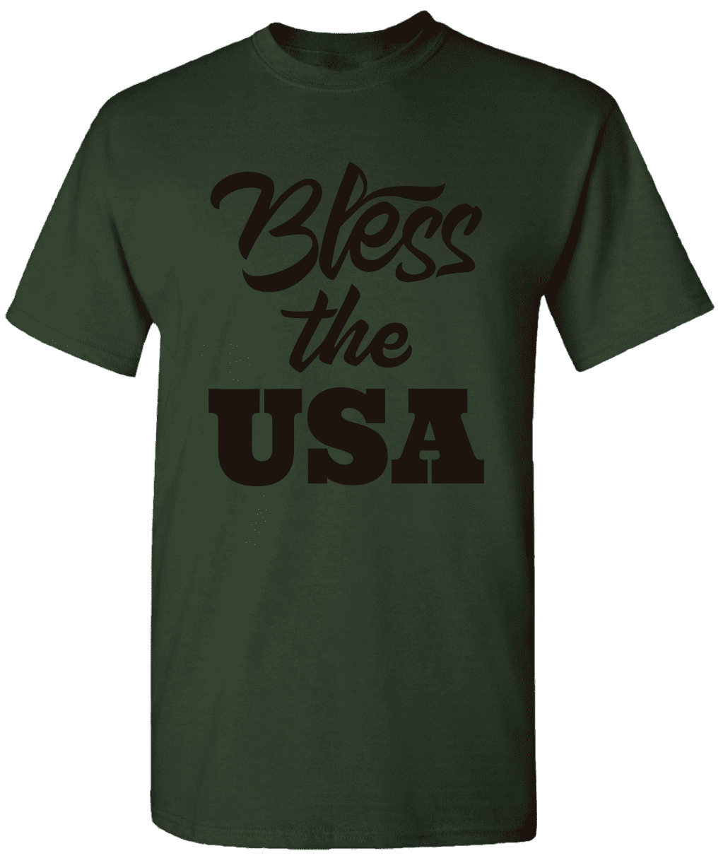 T-shirt Homme Drapeau Américain Jour De L'Indépendance - 100% Coton, Modèle 5000, Neuf Avec étiquettes