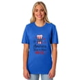 thumbnail image 1 of Patriotic T-Shirt Women's America Runs On Mom Fuel USA Adult Novelty Tee, 1 of 5
