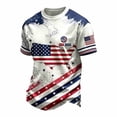 thumbnail image 1 of Patriotic T Shirt for Men Casual Crewneck Top Short Sleeve T-Shirts for Soccer Baseball Fans 4th of July 250th Anniversary Casual Daily Wear, 1 of 3