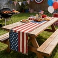 thumbnail image 1 of Patriotic Table Runner 70 87Inch Red White Blue Star Stripe Table Runner For 4th Of July Memorial Day Home And Kitchen Decor, 1 of 6
