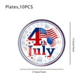 thumbnail image 1 of Patriotic Tableware Party Supplies, American Flag Pattern Disposable Dinnerware, Paper Plates Paper Cups Tablecloth Napkins Forks Spoons Straws for Fourth of July, Memorial Day, Veterans Day, 1 of 1