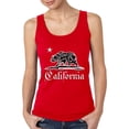 thumbnail image 1 of Patriotic Tank Top for Women California Bandana Bear - S M L XL 2XL Cali Graphic Tee - California USA State Tee Top Gift, 1 of 2