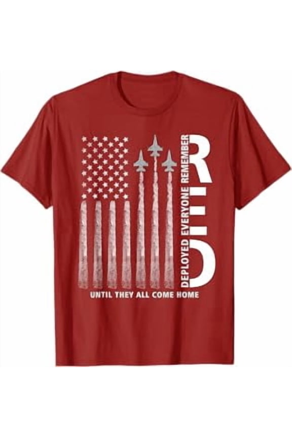 Patriotic Tees R.E.D. Friday American Flag Military Support Graphic T-Shirt Red