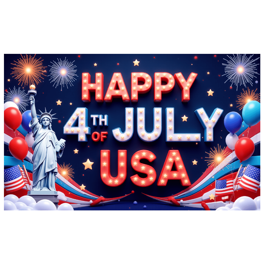 Patriotic Theme Celebration Banner July 4th Independence Day Decor ...