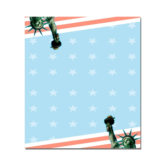 Patriotic Theme Statue of Liberty Table Tent Place Cards - 25 Patriotic Theme Gu