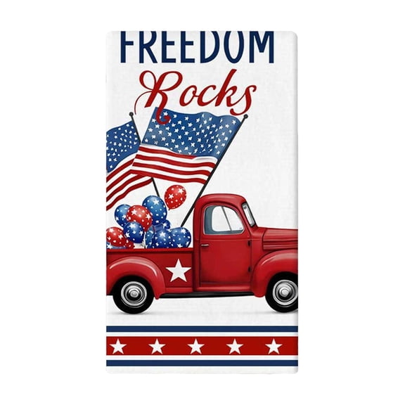 Patriotic Themed Kitchen Towels Independence Day Cleanning Towels Cleanning Cloth Kitchen Dishcloth B