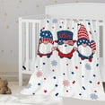 thumbnail image 1 of Patriotic Throw Blanket, 4th of July Throw Blanket, American Flag Stars and Stripes Blankets, All Season Ultra-Soft Microfiber Fleece Throw for Sofa Couch Throw, 1 of 6